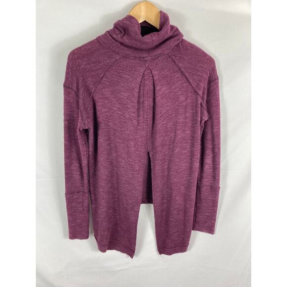 Free People Split Back Turtleneck in Plum Size XS - Picture 6 of 6